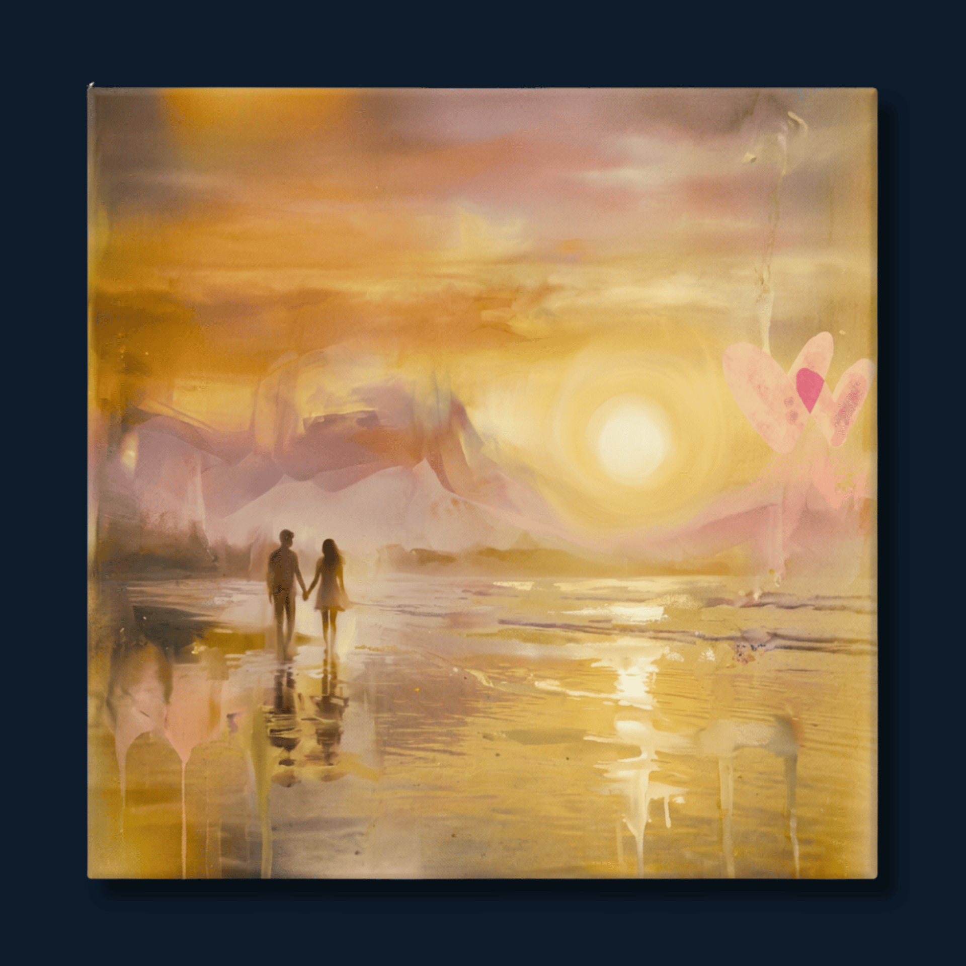 Echoes of the Coast: Romantic Canvas Wall Art