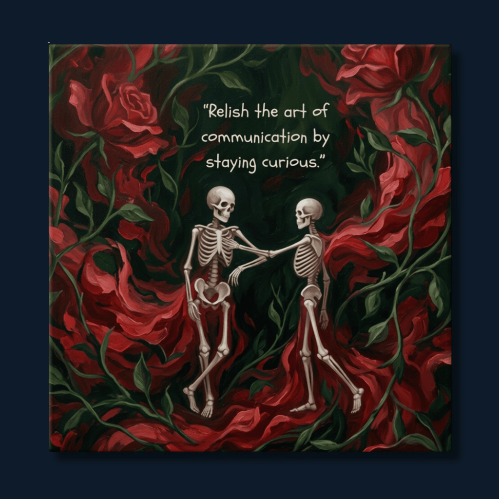 Whispered Mysteries — Skeletons Exchange: Canvas Wall Hanging