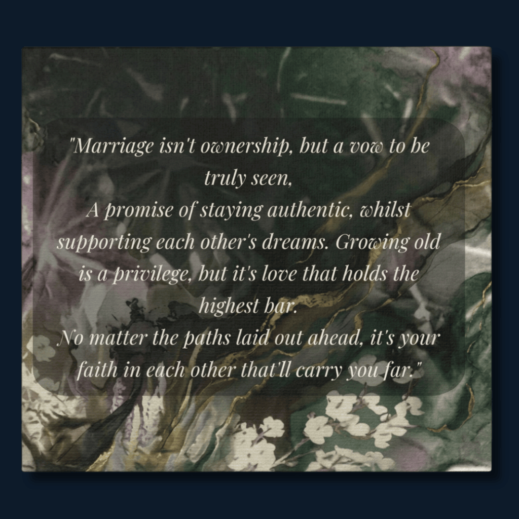 The Highest Bar — A Marriage Poem by C. Hachem: Canvas Wall Art