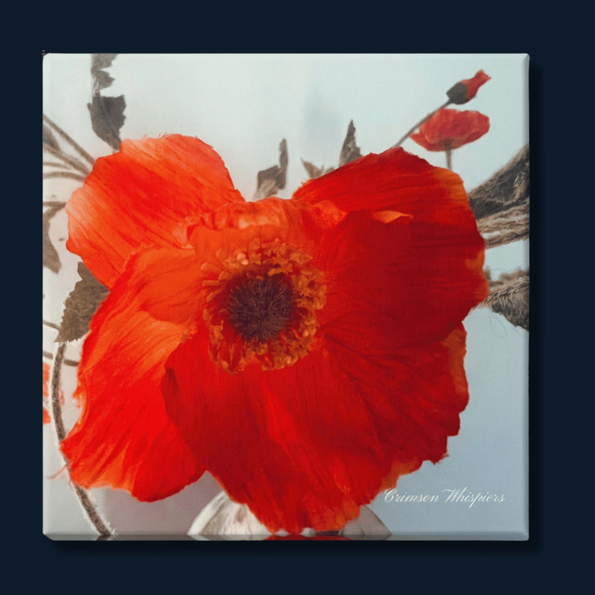 Crimson Whispers: Canvas Wall Art