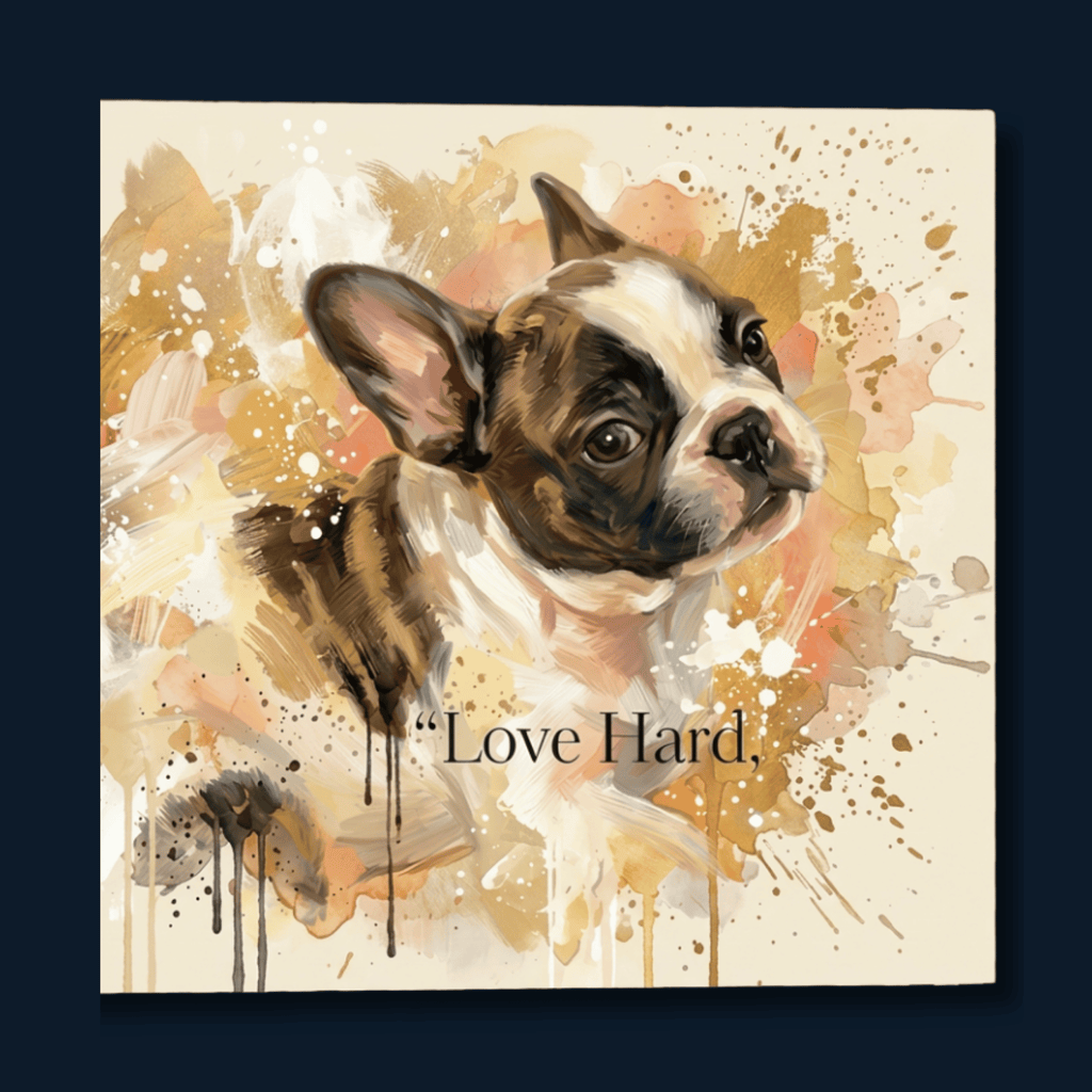 Unconditional — French Bulldog: Canvas Wall Art
