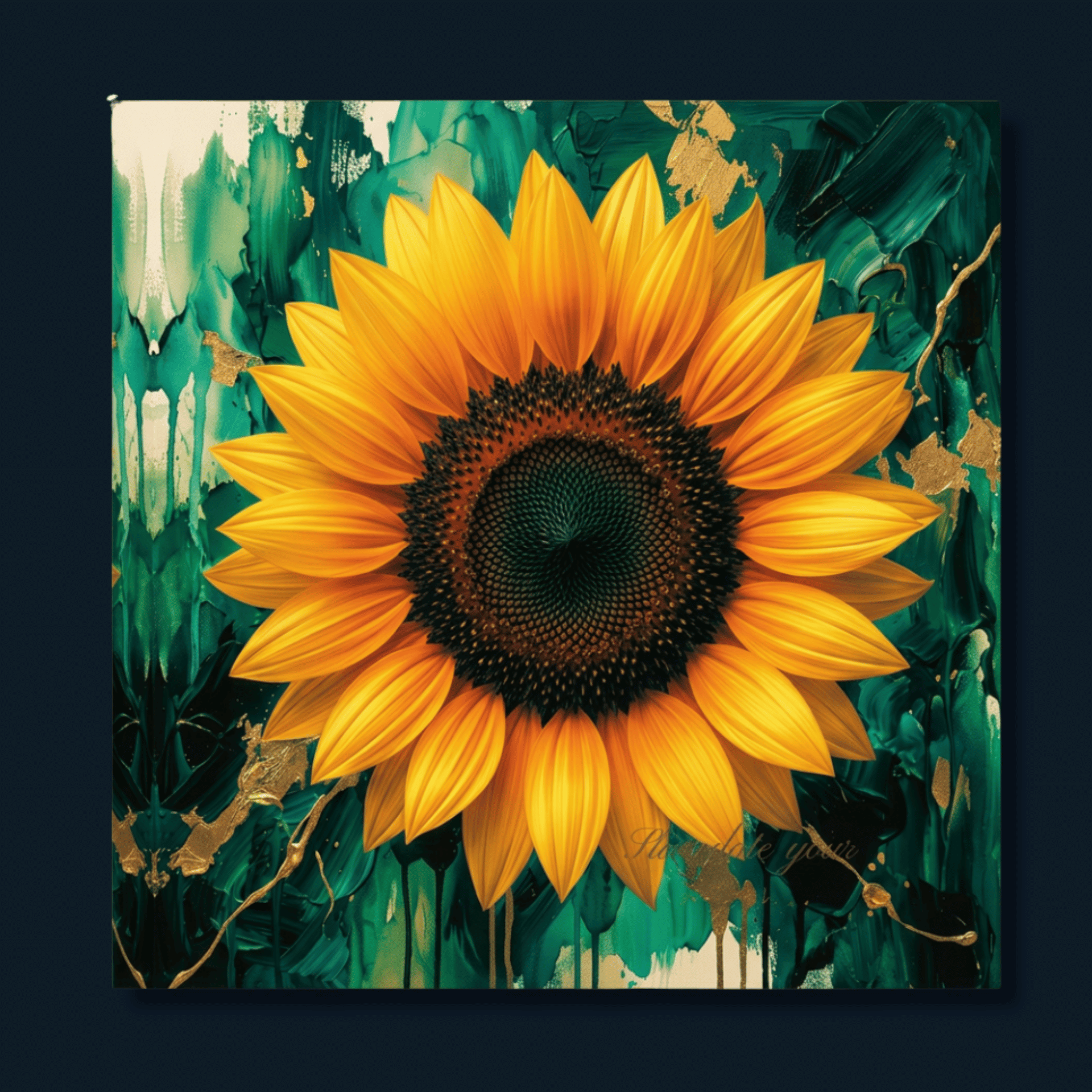 Yellow Symphony Sunflower: Canvas Wall Art