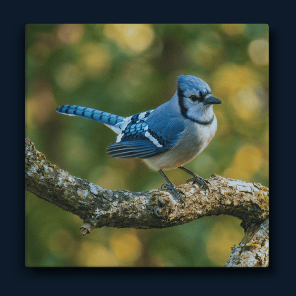 Bold in Blue — The Jay: Canvas Wall Art
