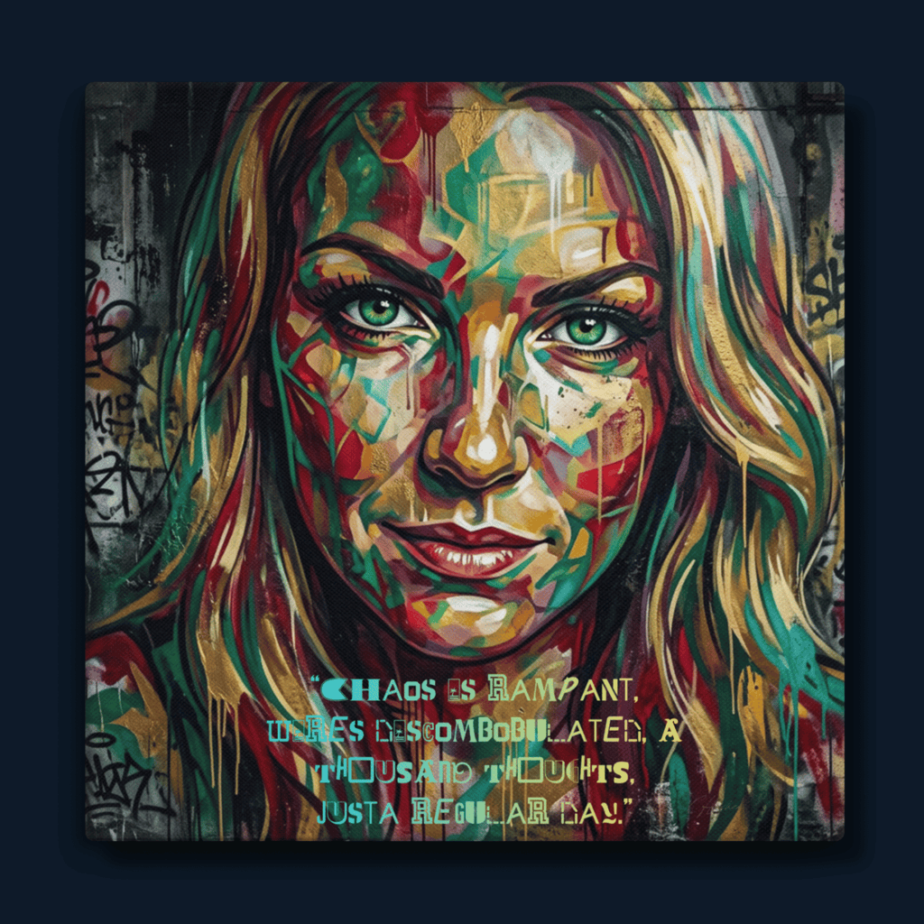 Crazy Human — A Poem by C. Hachem: Canvas Wall Art