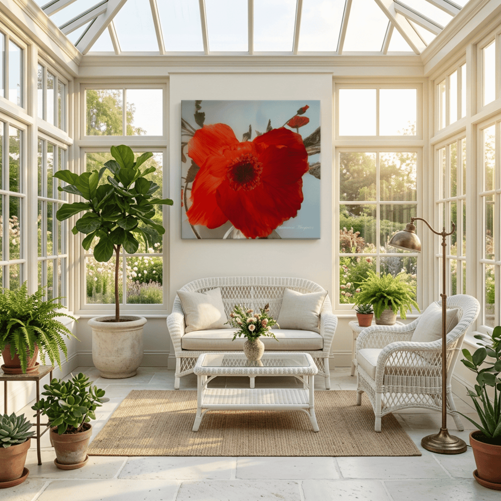 Crimson Whispers: Canvas Wall Art