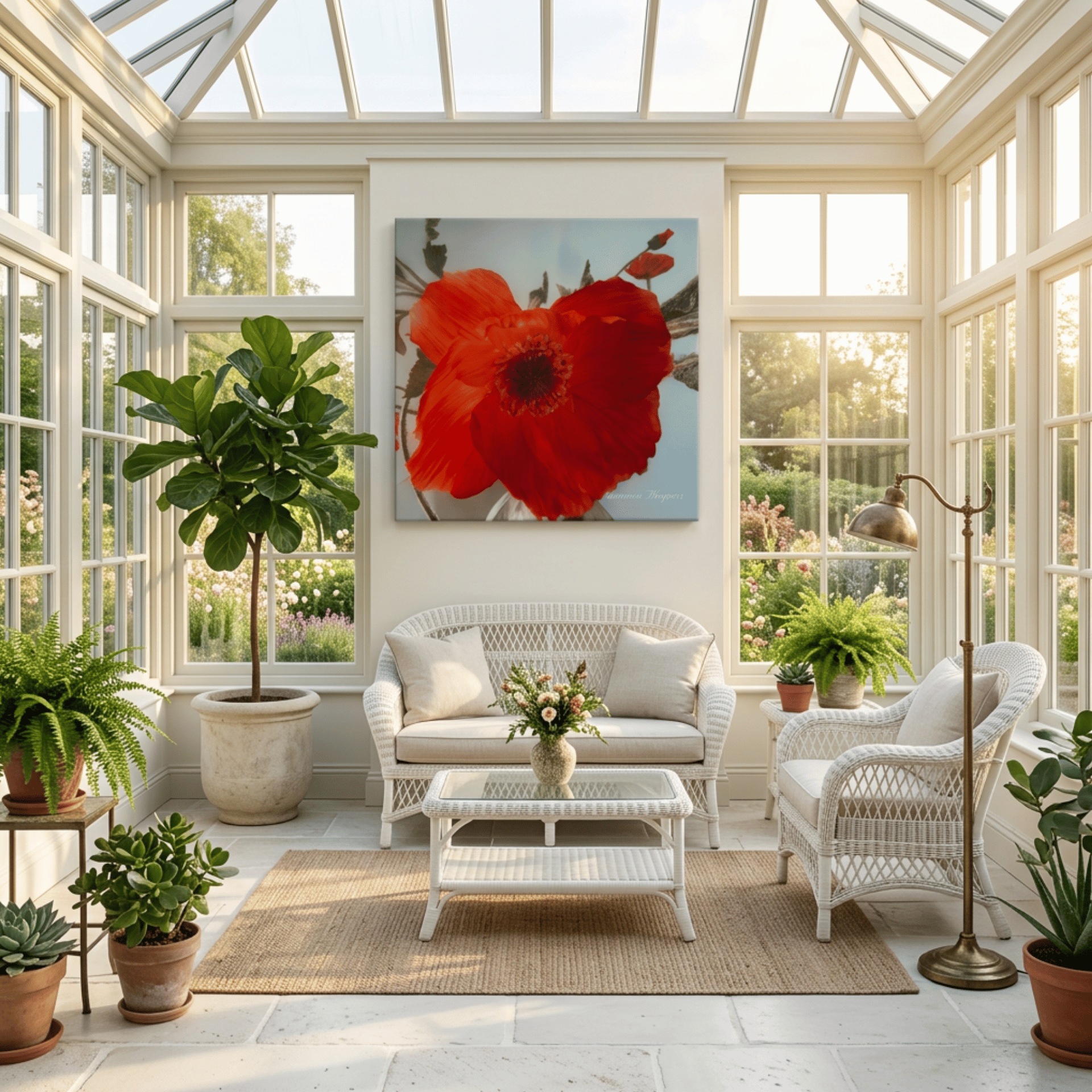 Crimson Whispers: Canvas Wall Art