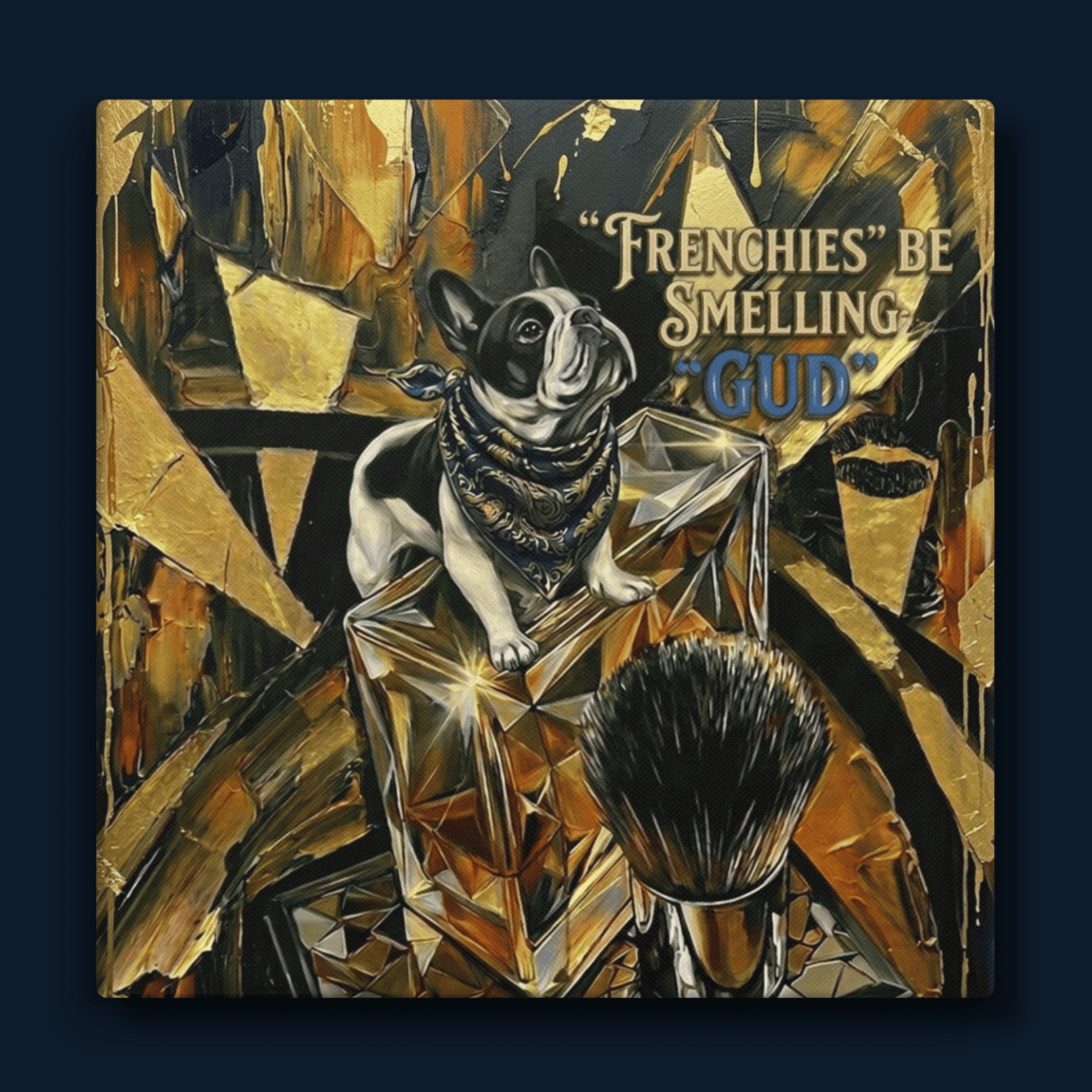"Frenchies" Be Smelling "GUD": Canvas Wall Art