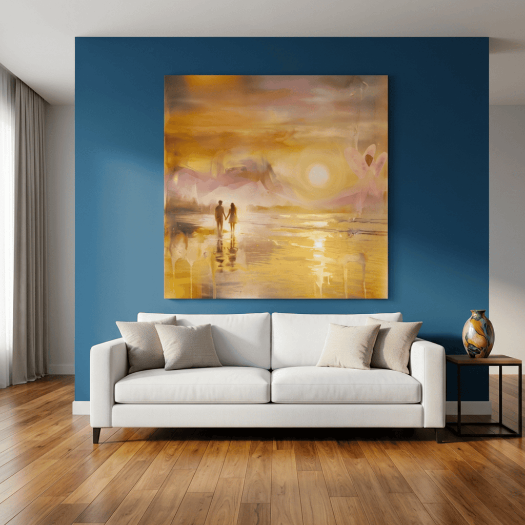 Echoes of the Coast: Romantic Canvas Wall Art