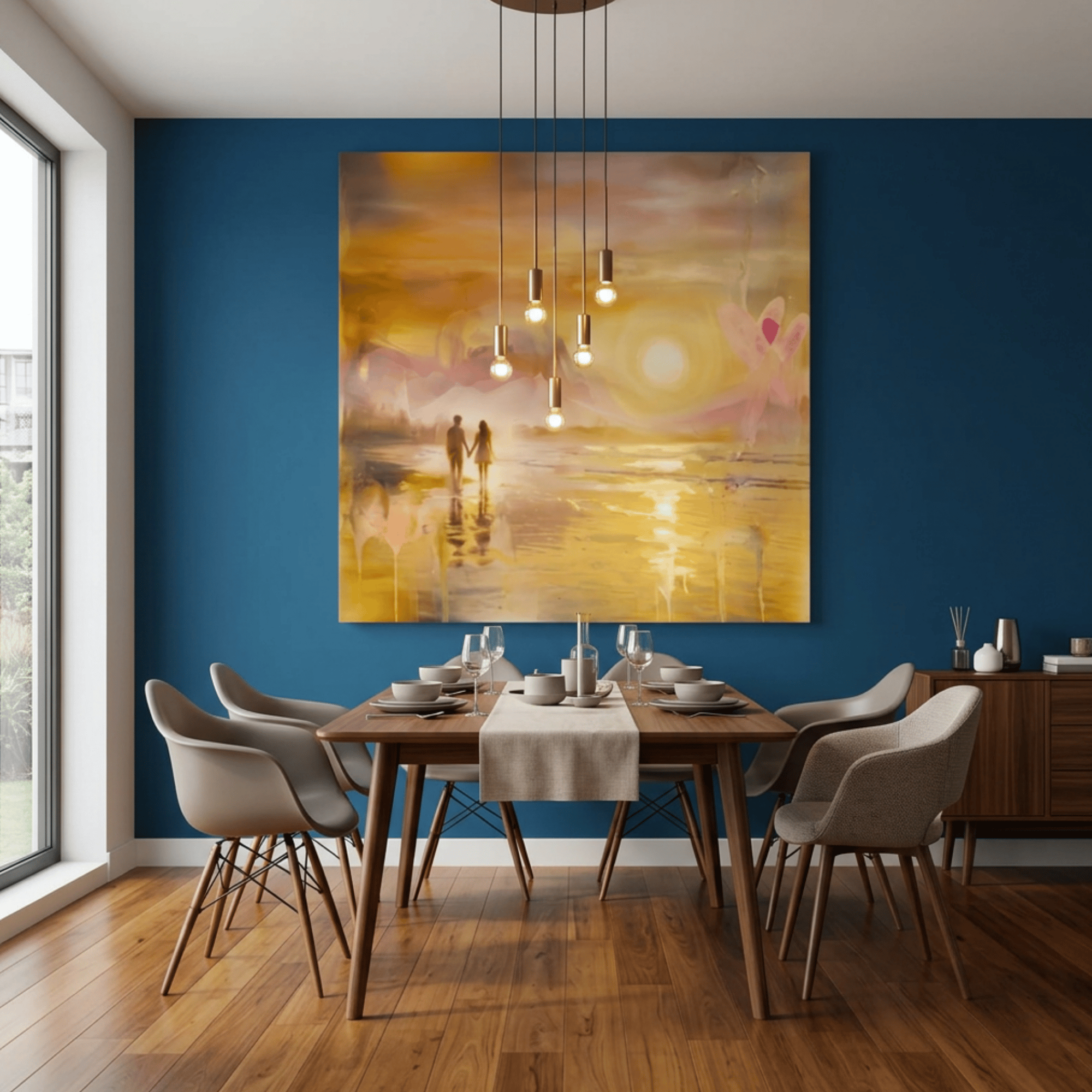 Echoes of the Coast: Romantic Canvas Wall Art