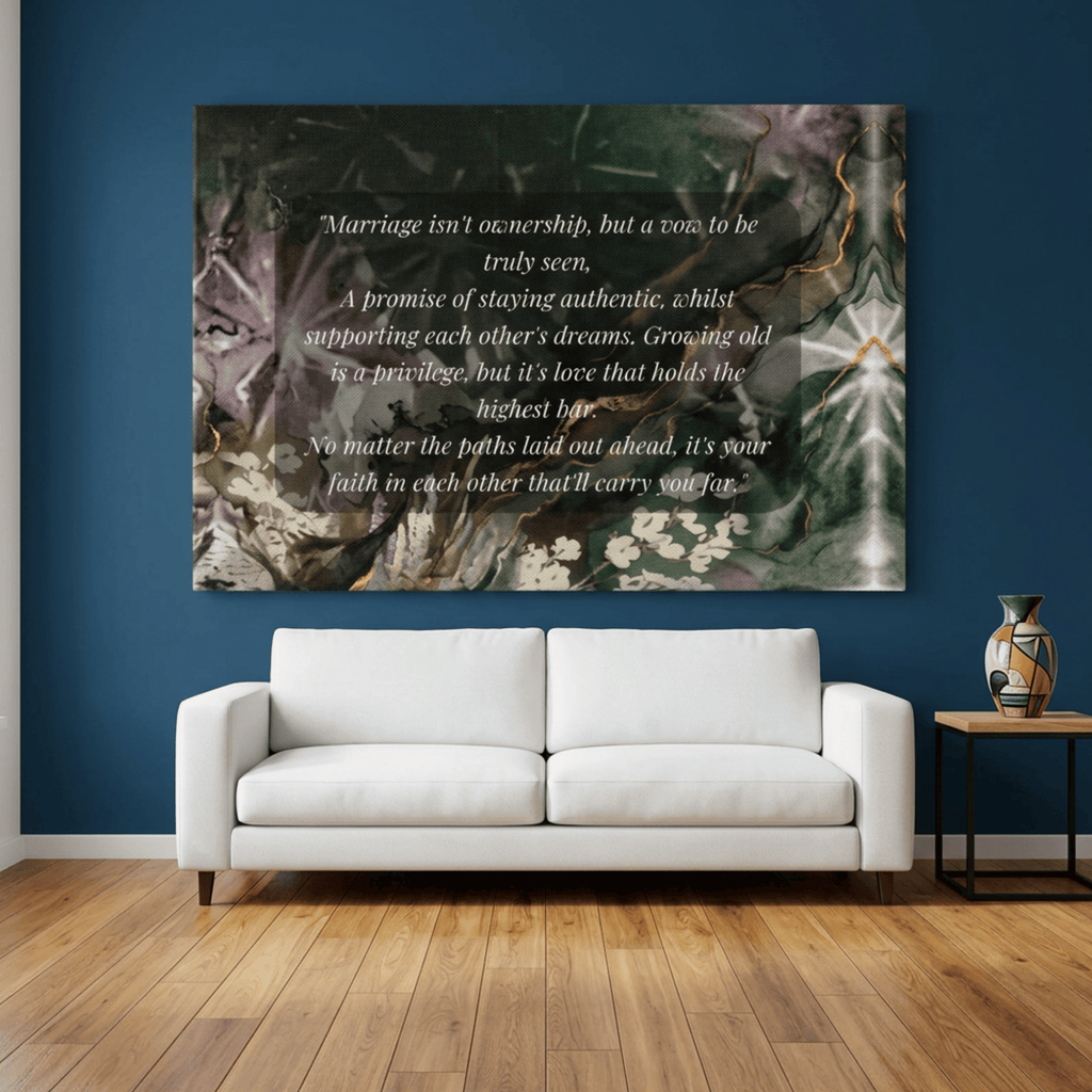 The Highest Bar — A Marriage Poem by C. Hachem: Canvas Wall Art
