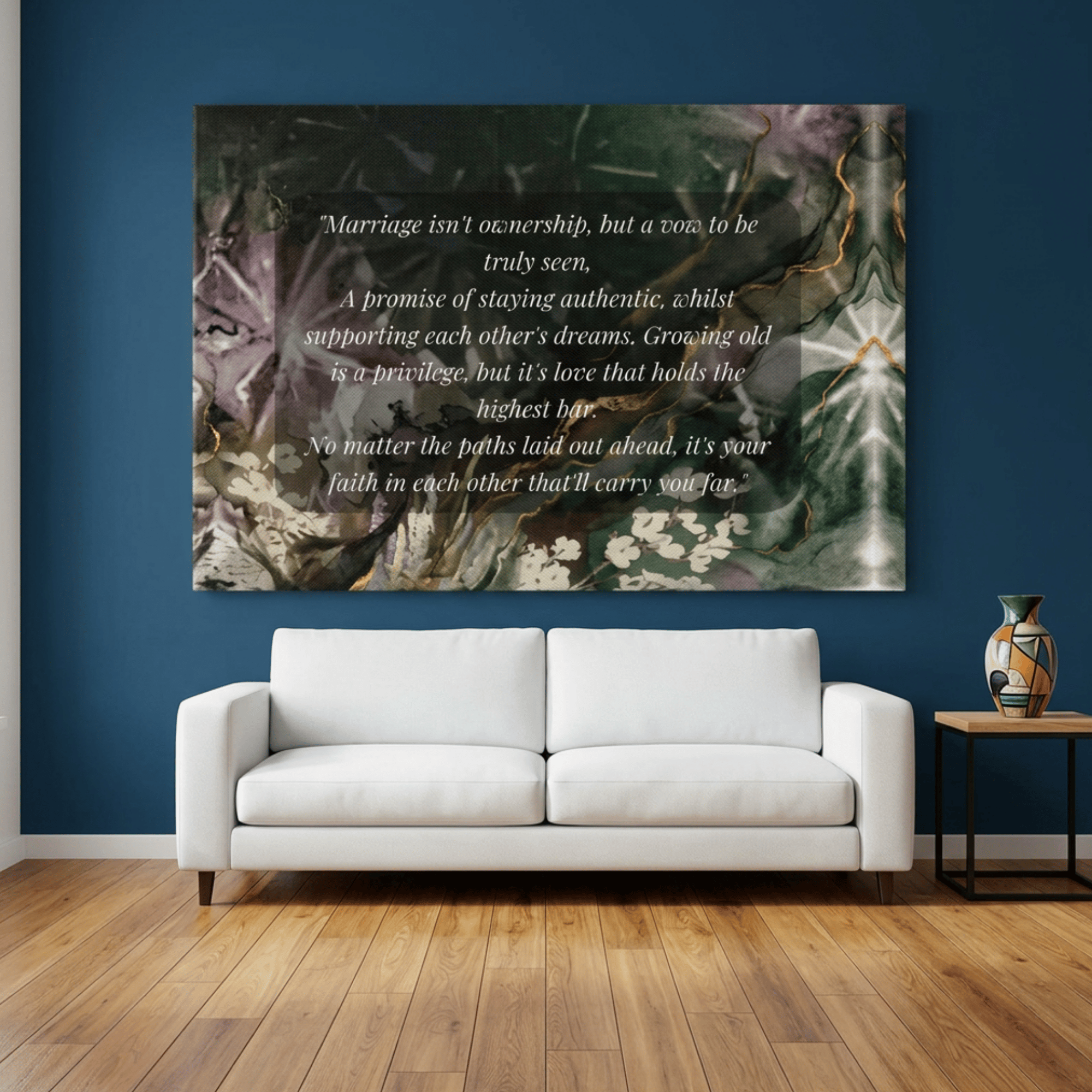 The Highest Bar — A Marriage Poem by C. Hachem: Canvas Wall Art
