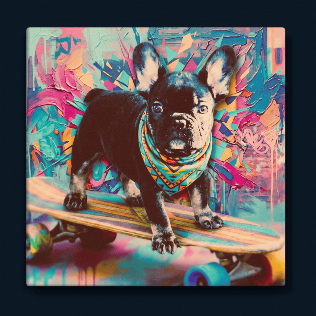 Forever Rad Frenchie: Canvas Wall Art