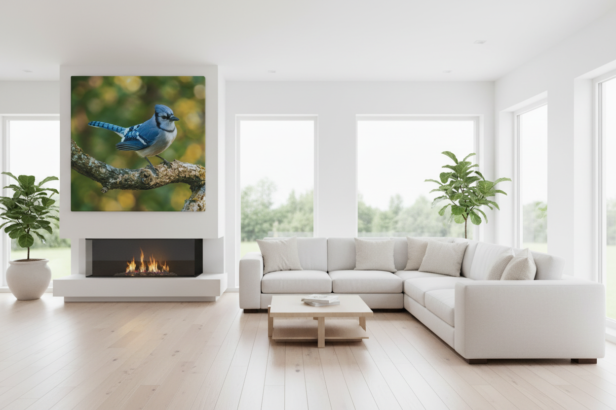Bold in Blue — The Jay: Canvas Wall Art