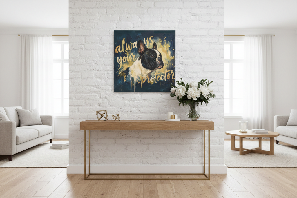 Always Your Protector — Frenchie | Canvas Wall Art