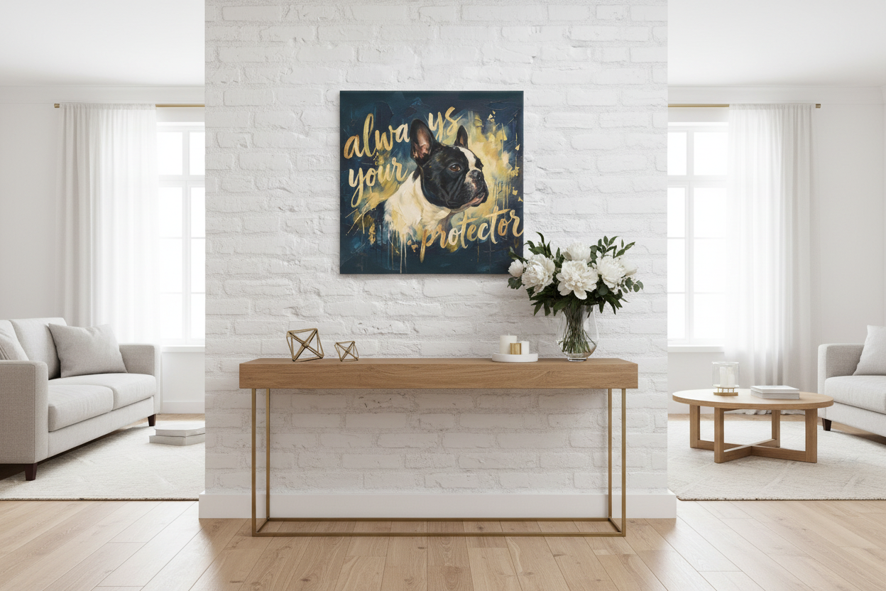 Always Your Protector — Frenchie | Canvas Wall Art
