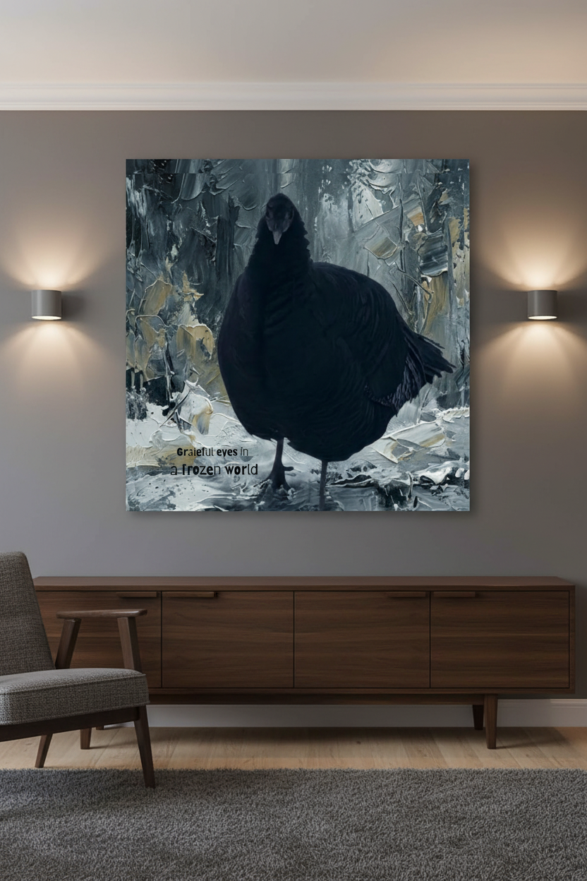 Grateful Eyes in a Frozen World: Canvas Wall Art