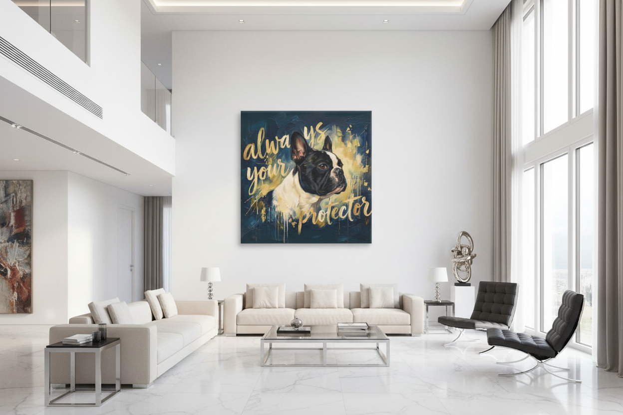 Always Your Protector — Frenchie | Canvas Wall Art