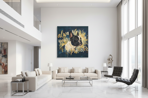 Always Your Protector — Frenchie | Canvas Wall Art