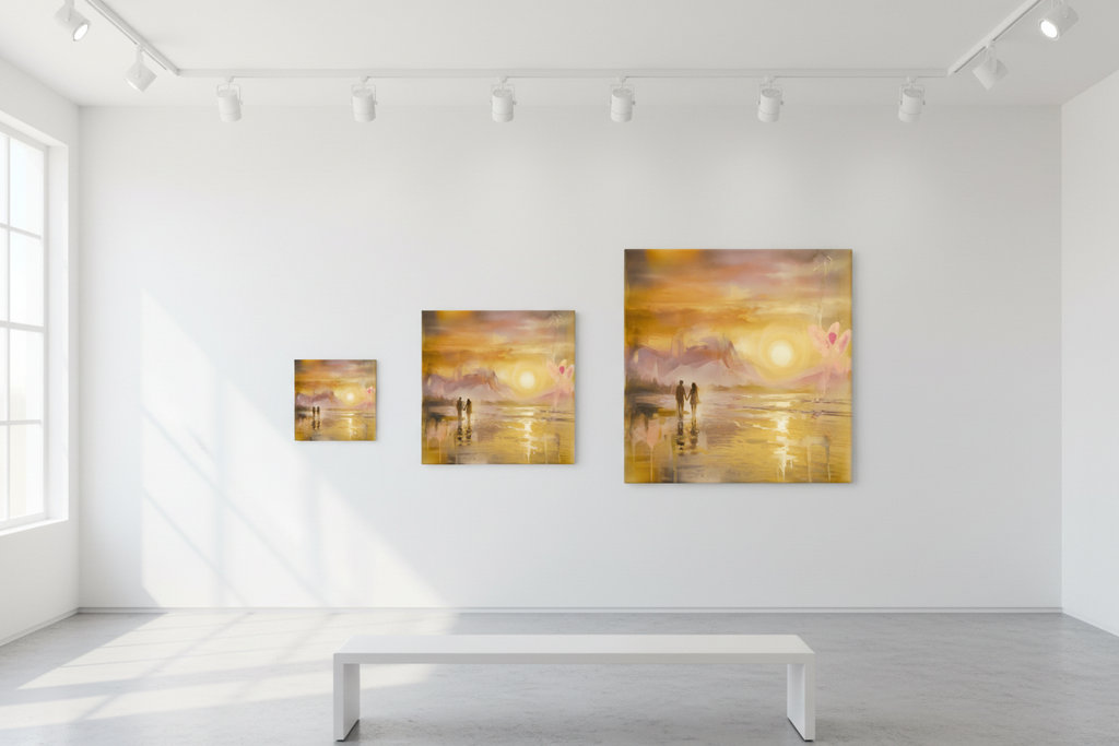 Echoes of the Coast: Romantic Canvas Wall Art