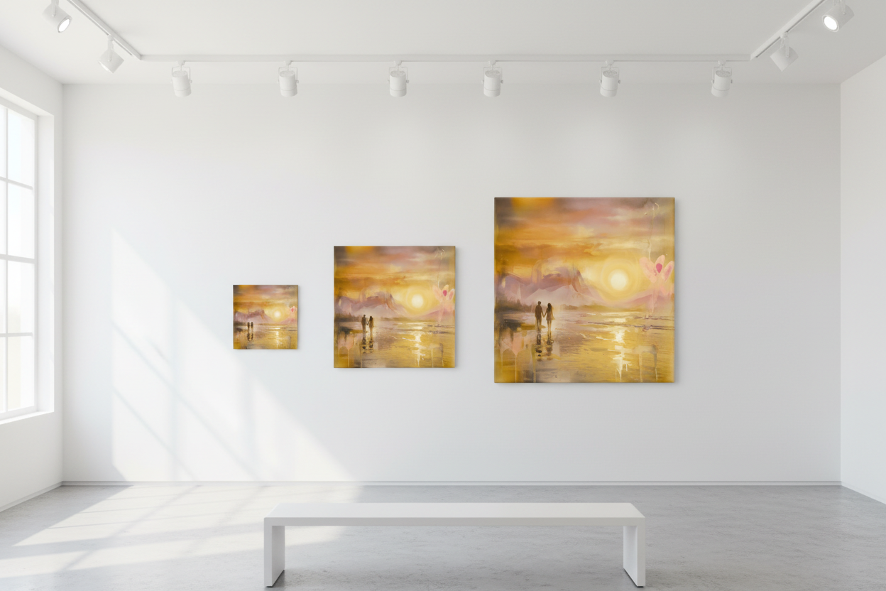 Echoes of the Coast: Romantic Canvas Wall Art