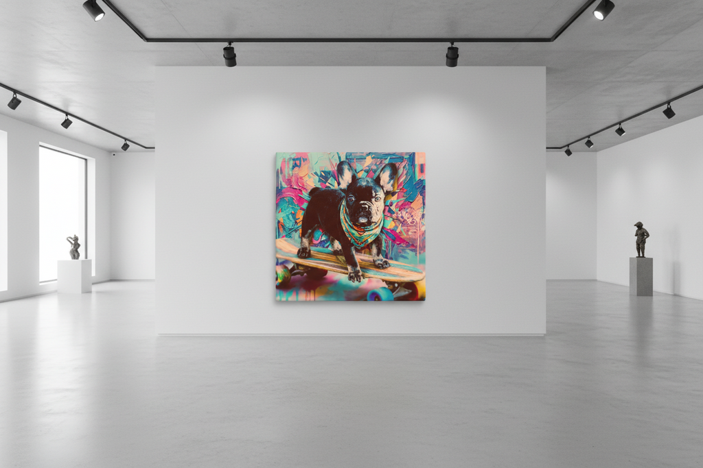 Forever Rad Frenchie: Canvas Wall Art