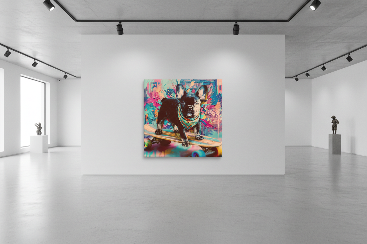 Forever Rad Frenchie: Canvas Wall Art