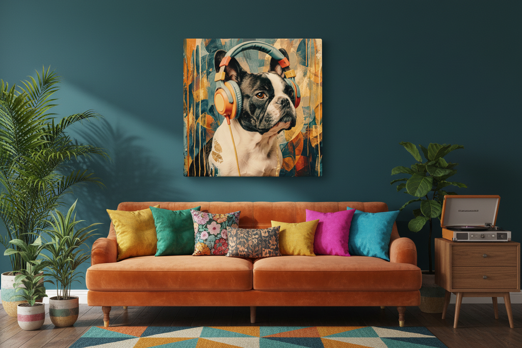 Groove Pup: Canvas Wall Art
