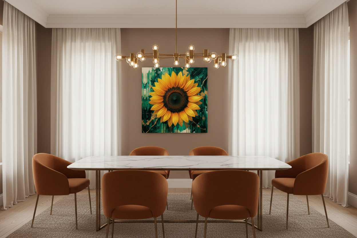 Yellow Symphony Sunflower - Room Mockup 2