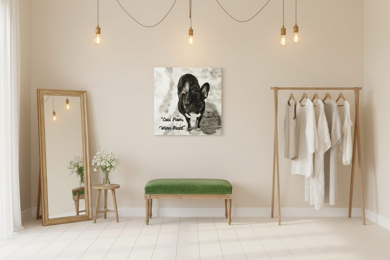 Winter's Favorite Guest - Light Vintage Dressing Room Mockup
