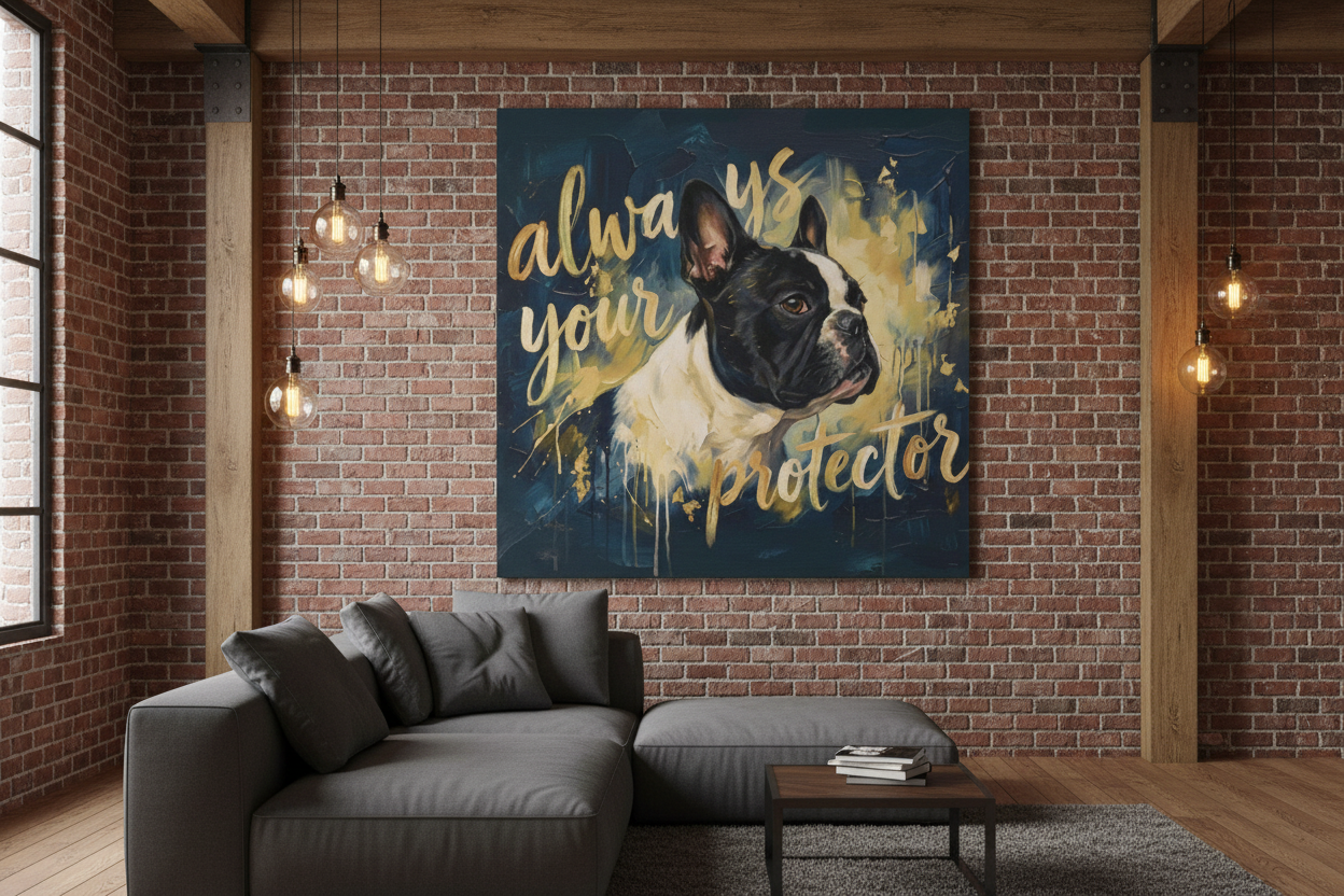 Always Your Protector — Frenchie | Canvas Wall Art