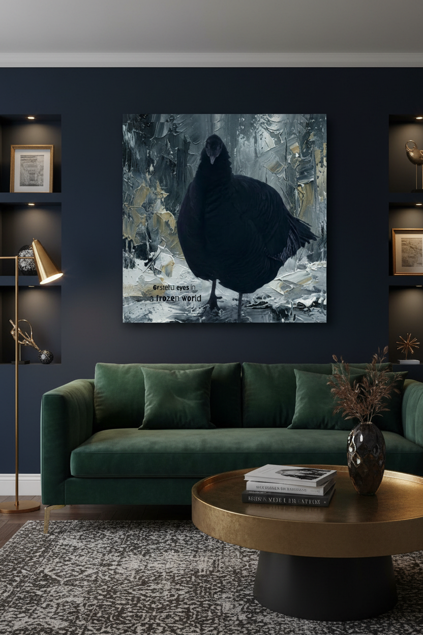 Grateful Eyes in a Frozen World: Canvas Wall Art