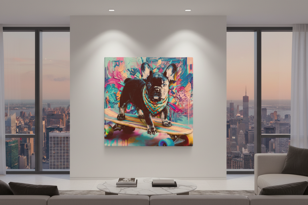 Forever Rad Frenchie: Canvas Wall Art