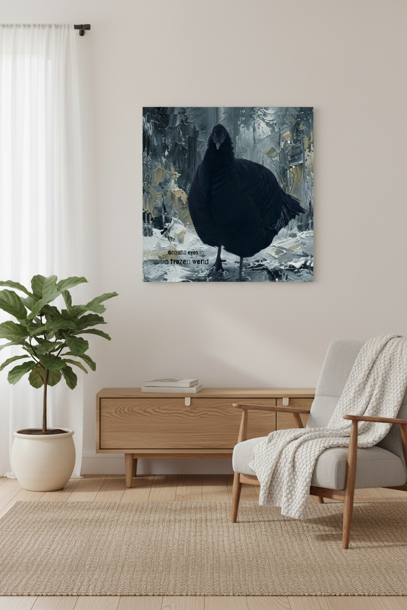 Grateful Eyes in a Frozen World: Canvas Wall Art
