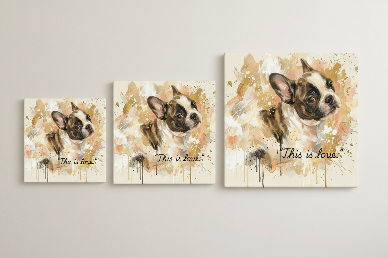 Unconditional — French Bulldog: Canvas Wall Art