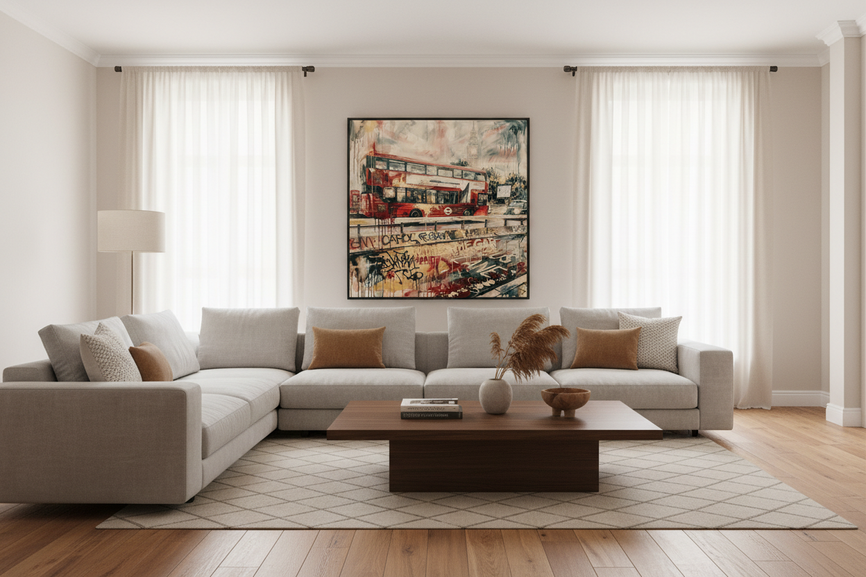 Two Tracks - One City Canvas Wall Art