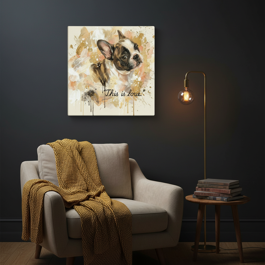 Unconditional — French Bulldog: Canvas Wall Art