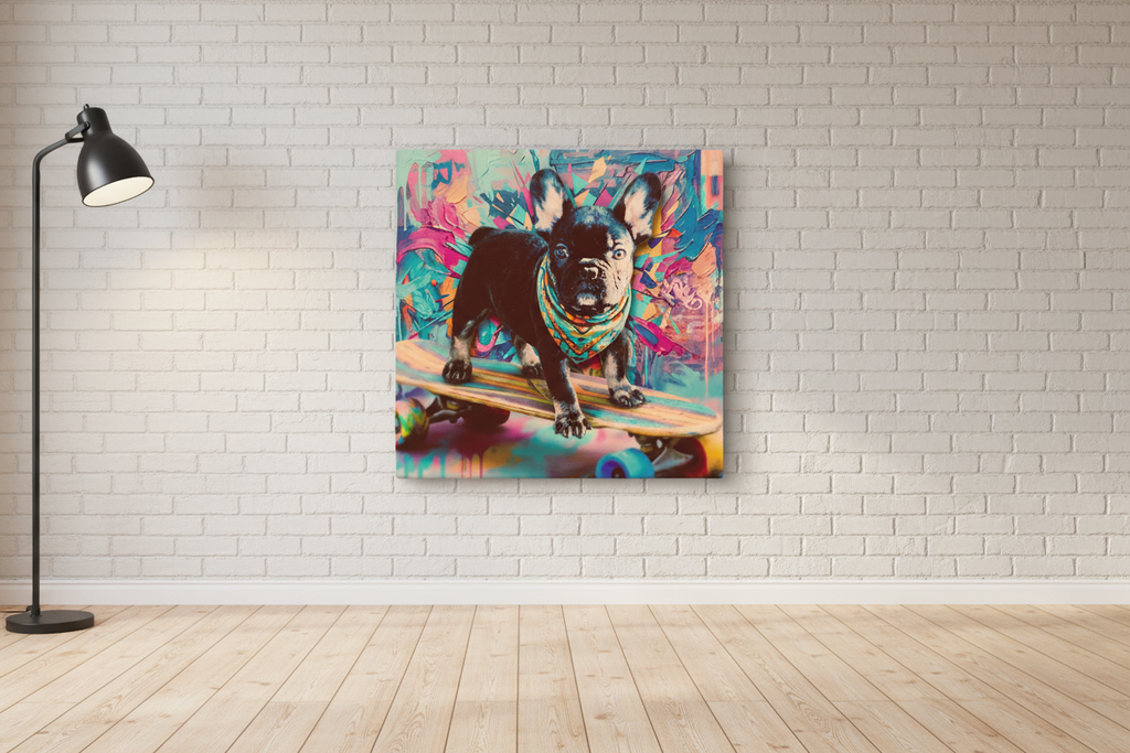 Forever Rad Frenchie: Canvas Wall Art