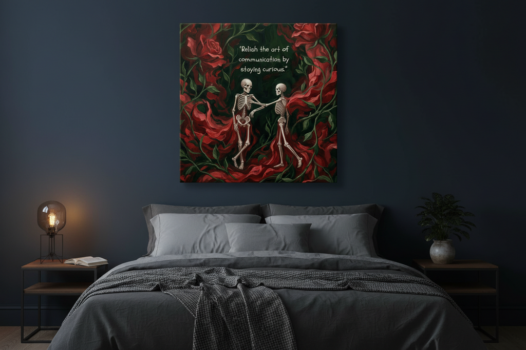 Whispered Mysteries — Skeletons Exchange: Canvas Wall Art