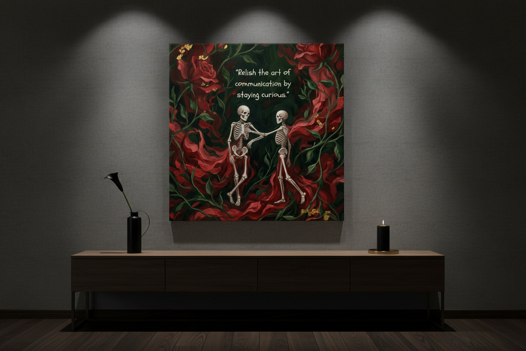 Whispered Mysteries — Skeletons Exchange: Canvas Wall Art